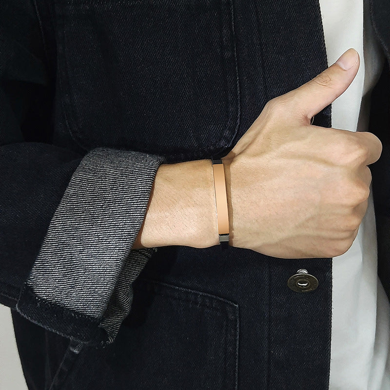 European And American DIY Custom-made Bracelets With Drawings And Stainless Steel Heart-shaped Bracelets