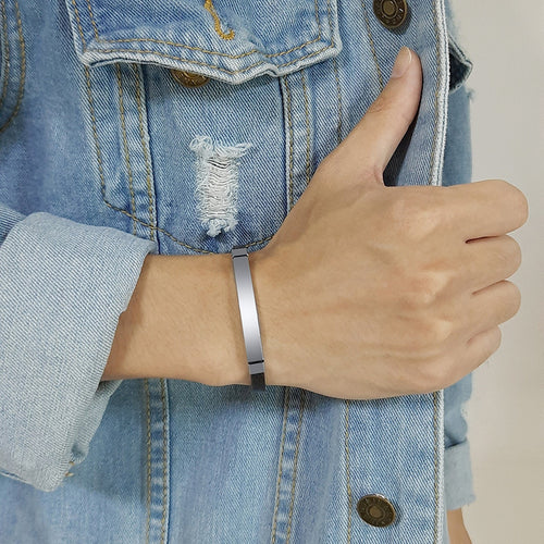 European And American DIY Custom-made Bracelets With Drawings And Stainless Steel Heart-shaped Bracelets